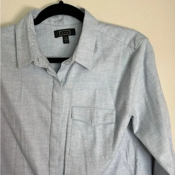 AYR Light Sky Blue Button Down Shirt Size Medium - Picture 3 of 7